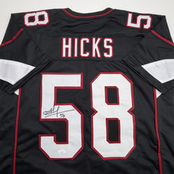 Autographed/Signed Jordan Hicks Arizona Black Football Jersey JSA COA (ONLINE ORDER ONLY)