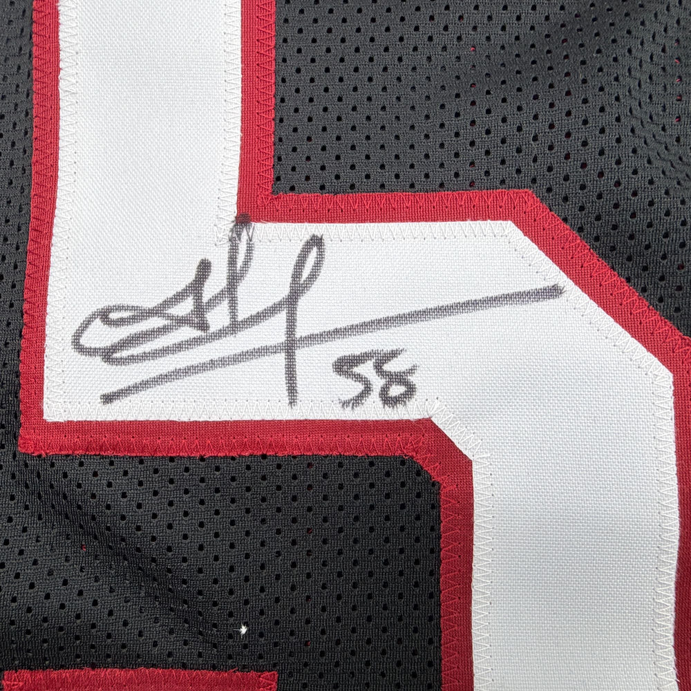 Autographed/Signed Jordan Hicks Arizona Black Football Jersey JSA COA (ONLINE ORDER ONLY)
