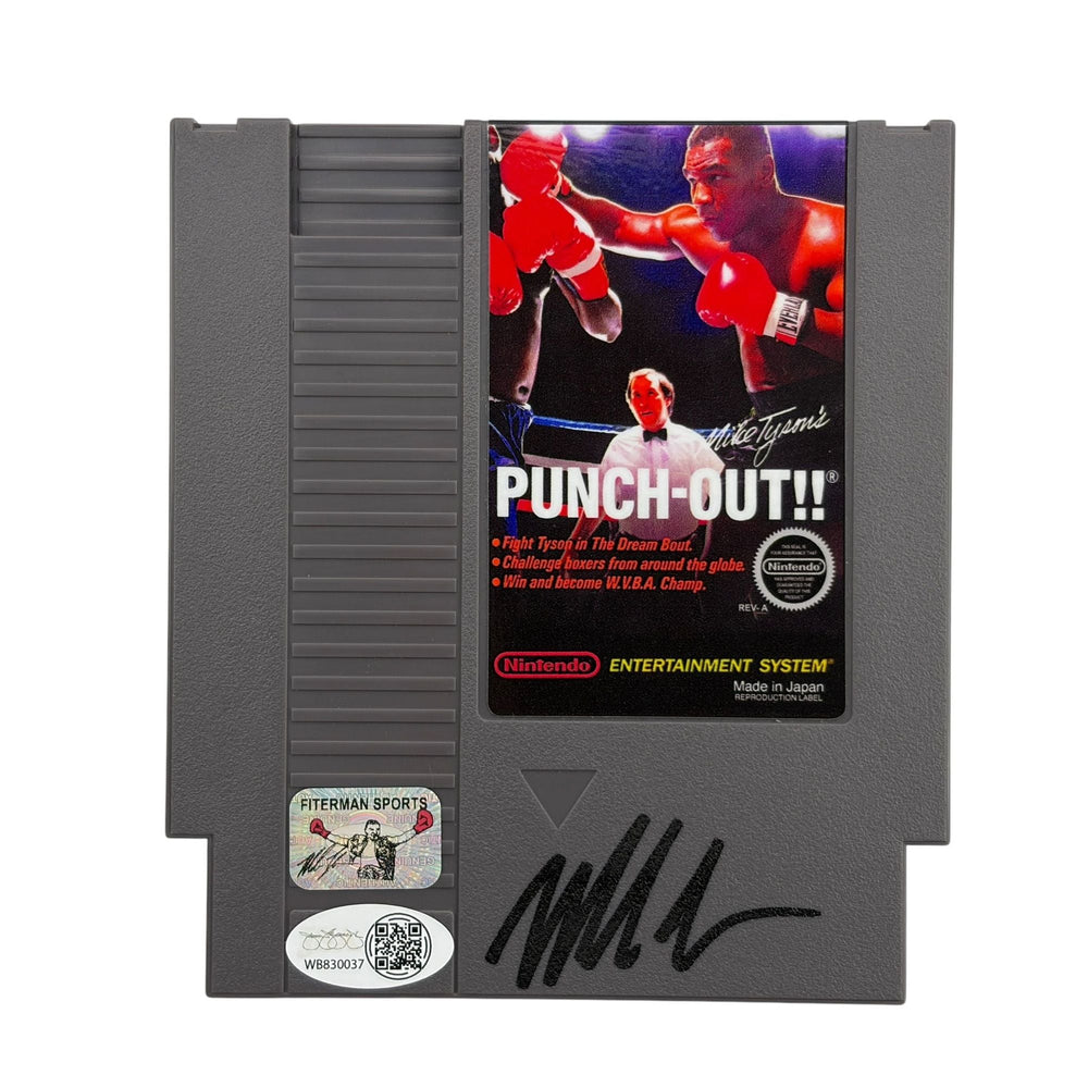 Autographed/Signed Mike Tyson Replica Nintendo NES Punch-Out Cartridge Boxing JSA COA (ONLINE ORDER ONLY)