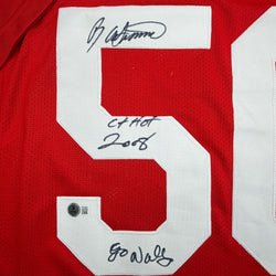 Autographed/Signed Ron Simmons Florida State FSU Red College Football Jersey Beckett BAS COA (ONLINE ORDER ONLY)