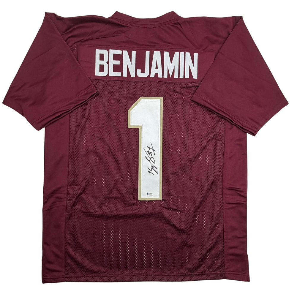 Autographed/Signed Kelvin Benjamin Florida State FSU Maroon College Football Jersey Beckett BAS COA (ONLINE ORDER ONLY)