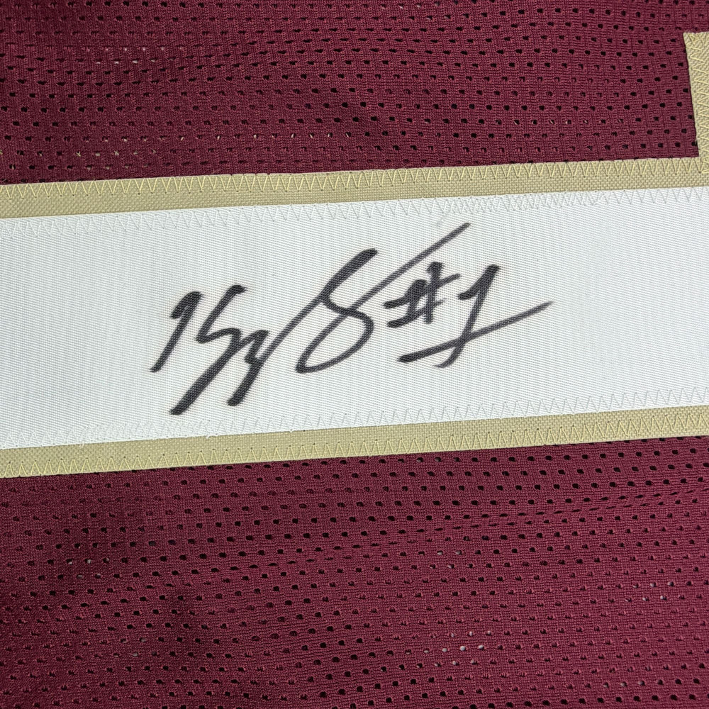 Autographed/Signed Kelvin Benjamin Florida State FSU Maroon College Football Jersey Beckett BAS COA (ONLINE ORDER ONLY)