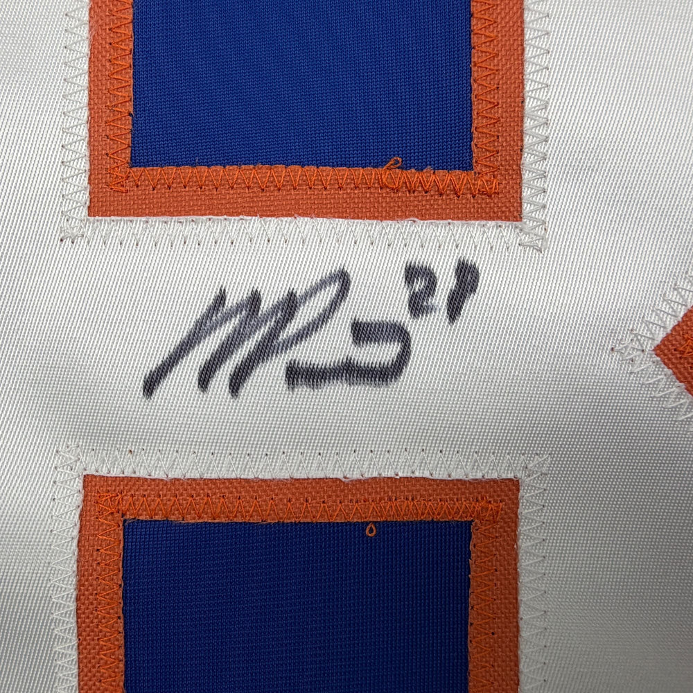 Autographed/Signed Alexander Romanov New York Blue Hockey Jersey JSA COA (ONLINE ORDER ONLY)