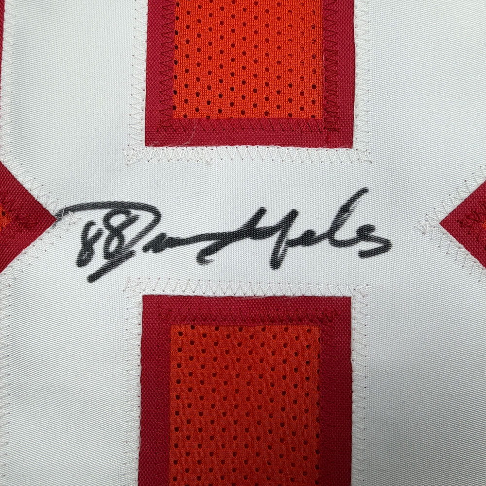 Autographed/Signed Jimmie Giles Tampa Bay Orange Football Jersey JSA COA (ONLINE ORDER ONLY)