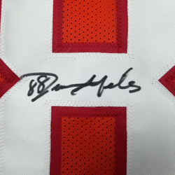 Autographed/Signed Jimmie Giles Tampa Bay Orange Football Jersey JSA COA (ONLINE ORDER ONLY)