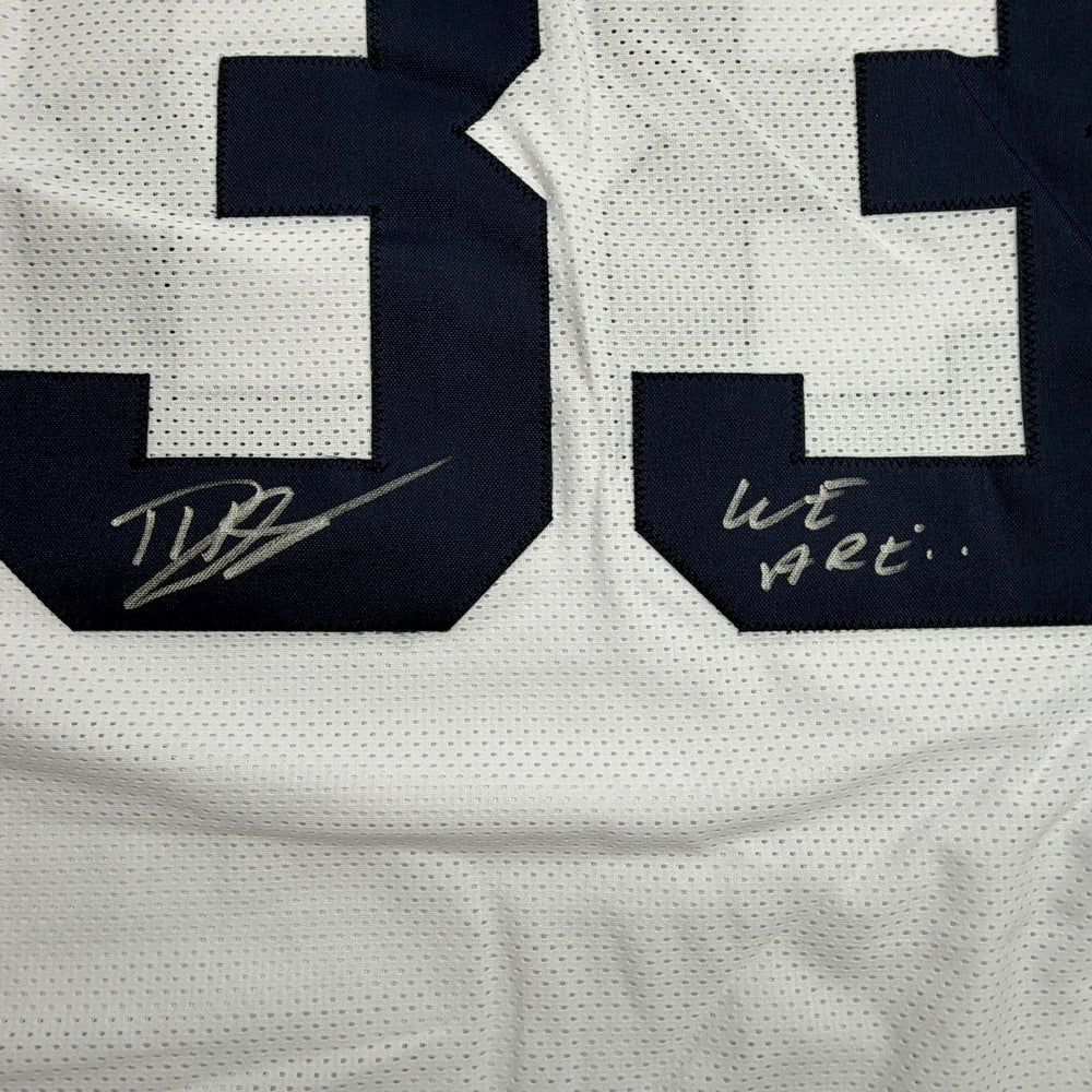 Autographed/Signed Dani Dennis-Sutton Penn State White College Football Jersey JSA COA (ONLINE ORDER ONLY)