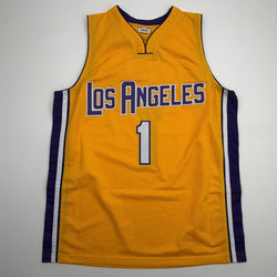 Autographed/Signed Jordan Farmar Los Angeles Yellow Basketball Jersey Upper Deck UDA COA (ONLINE ORDER ONLY)