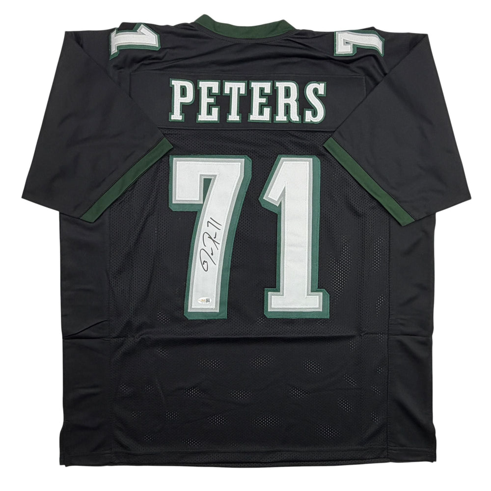 Autographed/Signed Jason Peters Philadelphia Black Football Jersey JSA COA (ONLINE ORDER ONLY)
