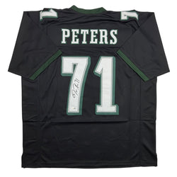 Autographed/Signed Jason Peters Philadelphia Black Football Jersey JSA COA (ONLINE ORDER ONLY)