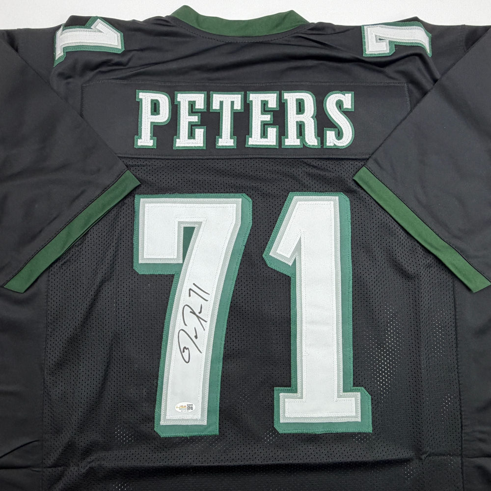 Autographed/Signed Jason Peters Philadelphia Black Football Jersey JSA COA (ONLINE ORDER ONLY)
