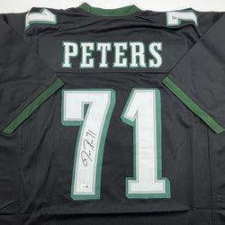 Autographed/Signed Jason Peters Philadelphia Black Football Jersey JSA COA (ONLINE ORDER ONLY)