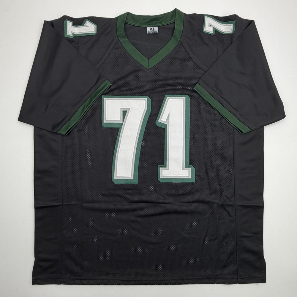 Autographed/Signed Jason Peters Philadelphia Black Football Jersey JSA COA (ONLINE ORDER ONLY)