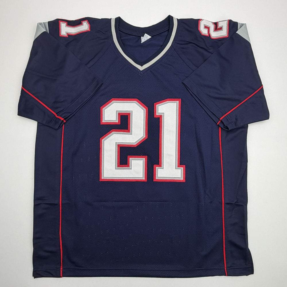 Autographed/Signed Malcolm Butler New England Blue Football Jersey JSA COA (ONLINE ORDER ONLY)
