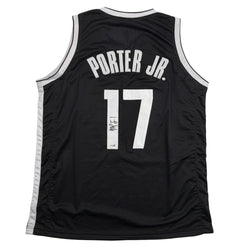 Autographed/Signed Michael Porter Jr Brooklyn Black Basketball Jersey JSA COA (ONLINE ORDER ONLY)