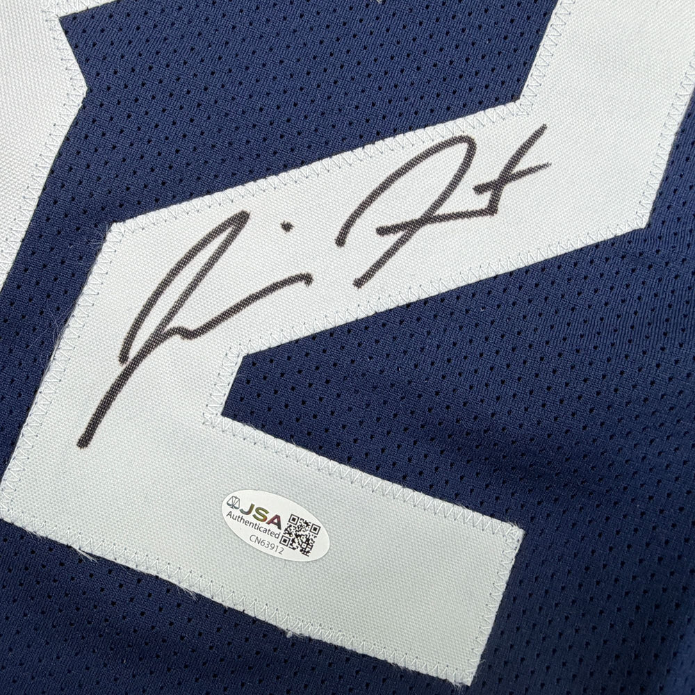 Autographed/Signed Jimmer Fredette BYU Blue College Basketball Jersey JSA COA (ONLINE ORDER ONLY)
