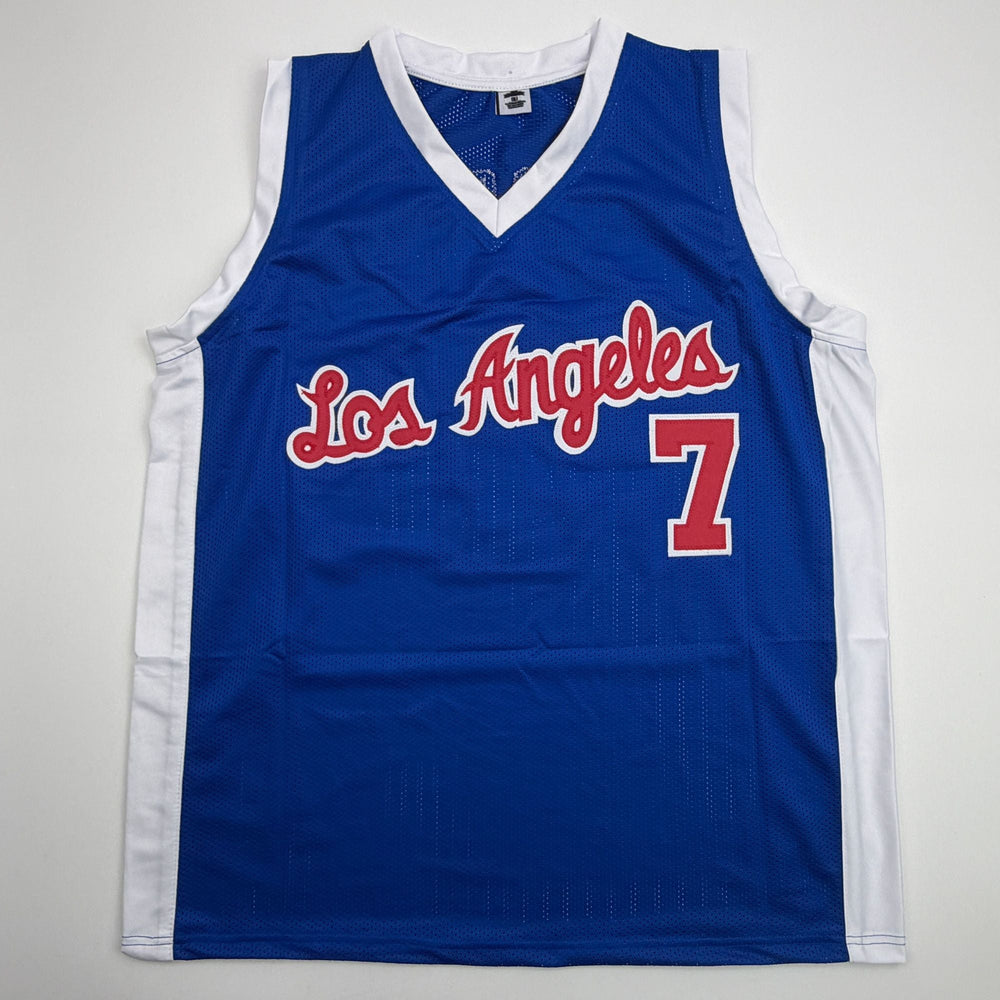 Autographed/Signed Lamar Odom Los Angeles Blue Basketball Jersey JSA COA (ONLINE ORDER ONLY)
