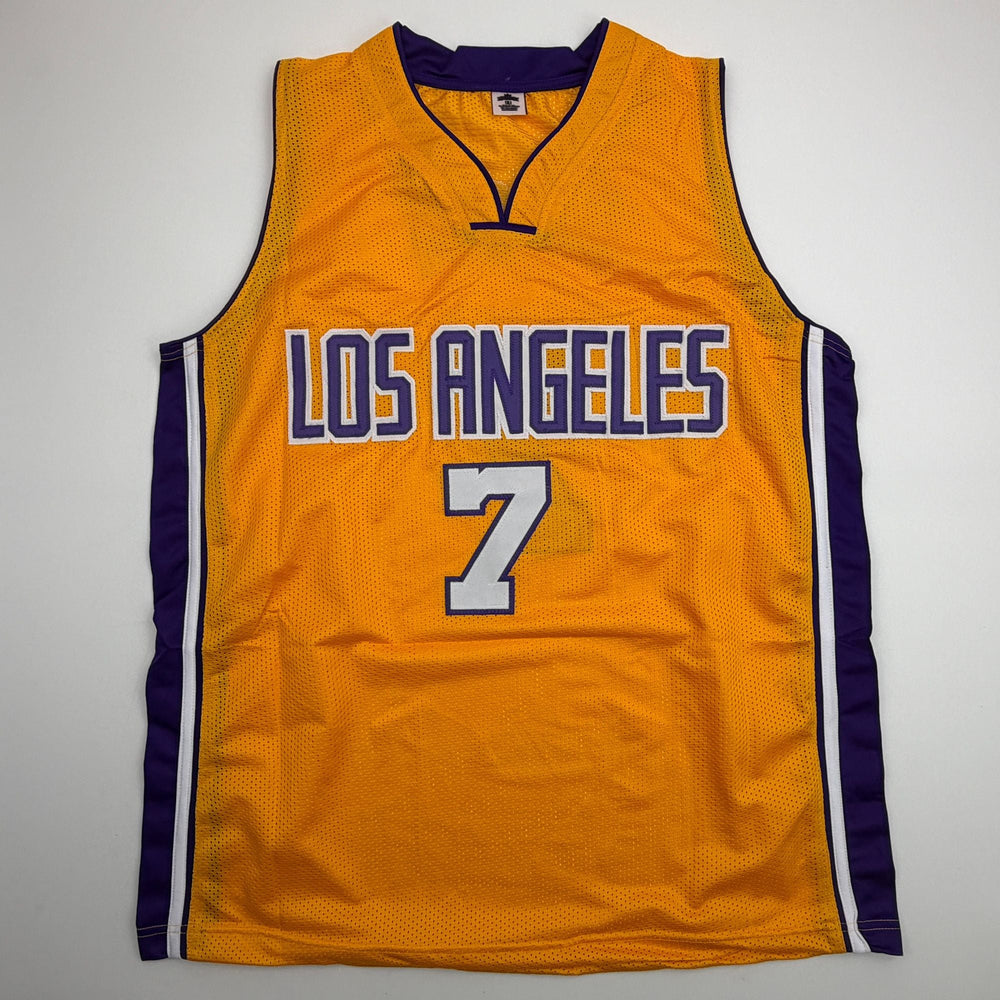 Autographed/Signed Lamar Odom Los Angeles Yellow Basketball Jersey JSA COA (ONLINE ORDER ONLY)