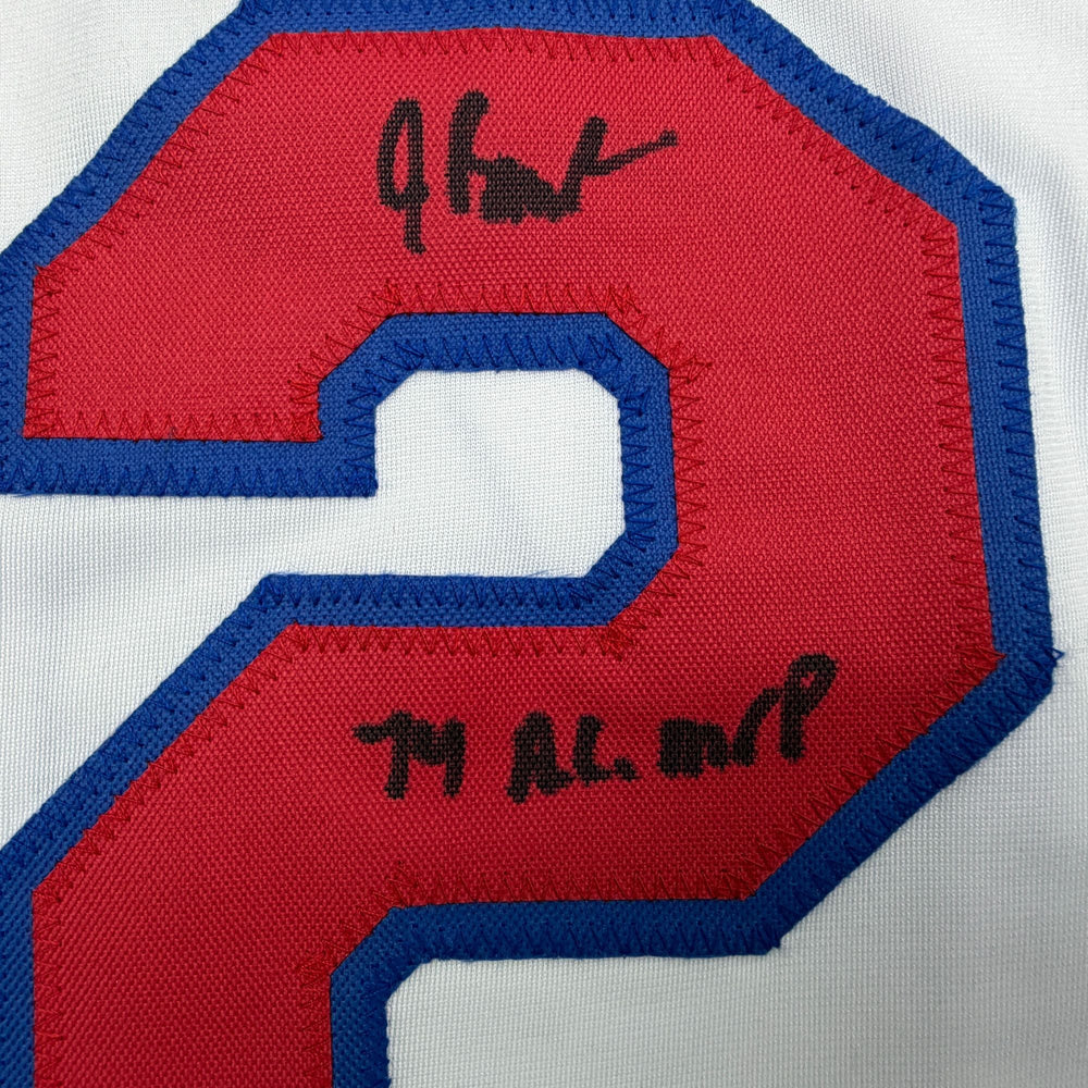 Autographed/Signed Jeff Burroughs Texas White Baseball Jersey Beckett BAS COA (ONLINE ORDER ONLY)