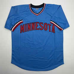 Autographed/Signed Jack Morris Minnesota Blue Baseball Jersey Beckett BAS COA (ONLINE ORDER ONLY)