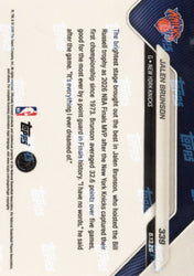 2025 Topps Now Jalen Brunson #339 Orange Foil /25 2026 NBA Finals Most Valuable Player New York Knicks Basketball Card (ONLINE ORDER ONLY)