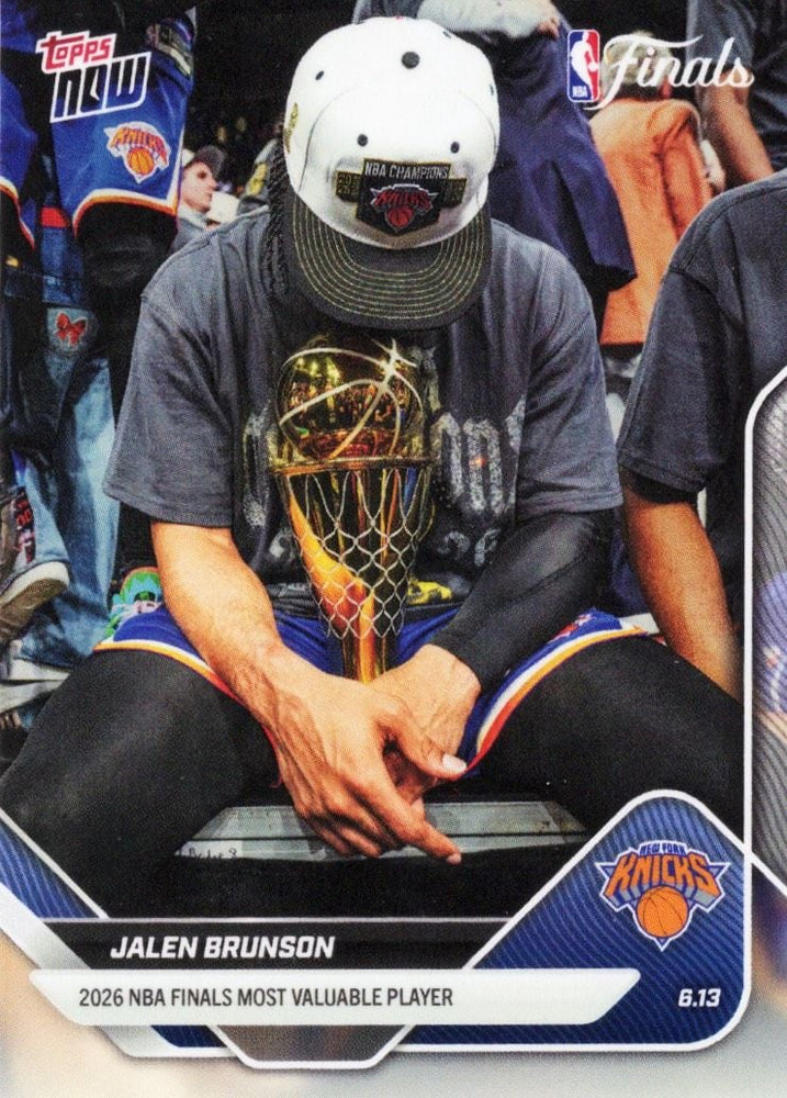 2025 Topps Now Jalen Brunson #339SP 2026 NBA Finals Most Valuable Player New York Knicks Basketball Card (ONLINE ORDER ONLY)