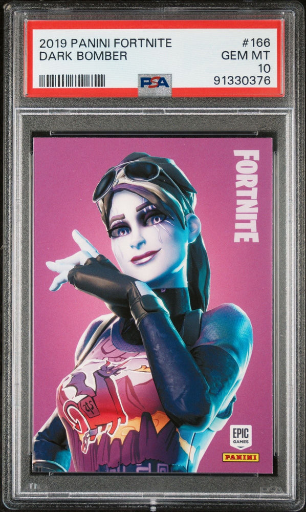 Graded 2019 Panini Fortnite Dark Bomber #166 Trading Card PSA 10 Gem Mint (ONLINE ORDER ONLY)