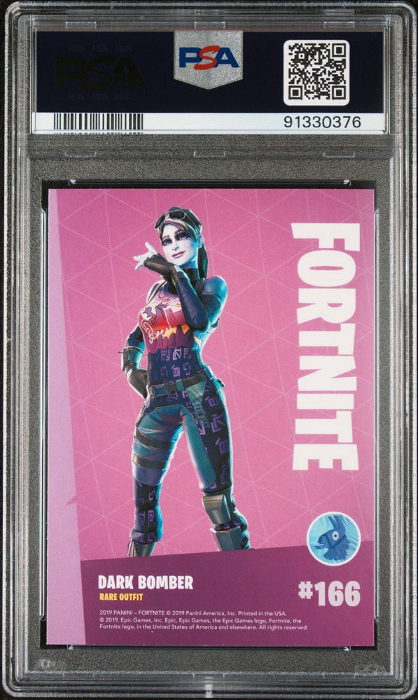 Graded 2019 Panini Fortnite Dark Bomber #166 Trading Card PSA 10 Gem Mint (ONLINE ORDER ONLY)