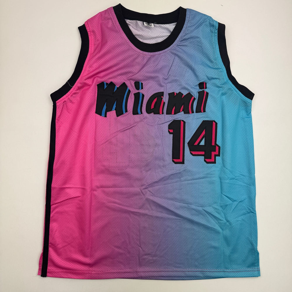 Autographed/Signed Tyler Herro Miami Vice Basketball Jersey JSA COA (ONLINE ORDER ONLY)