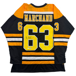 Autographed/Signed Brad Marchand Boston Black Hockey Jersey JSA COA (ONLINE ORDER ONLY)