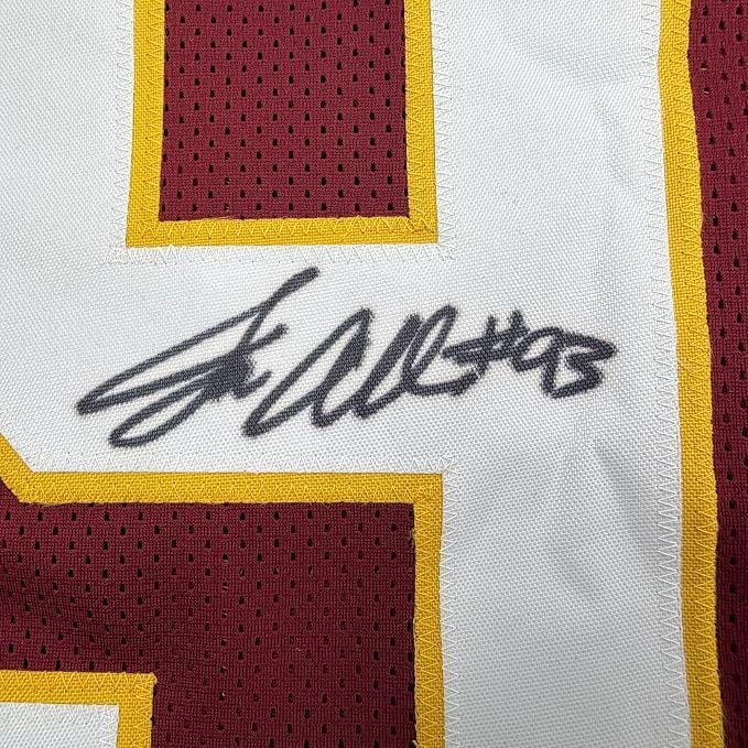 Framed Autographed/Signed Jonathan Allen 35x39 Washington Maroon Football Jersey JSA COA (ONLINE ORDER ONLY)