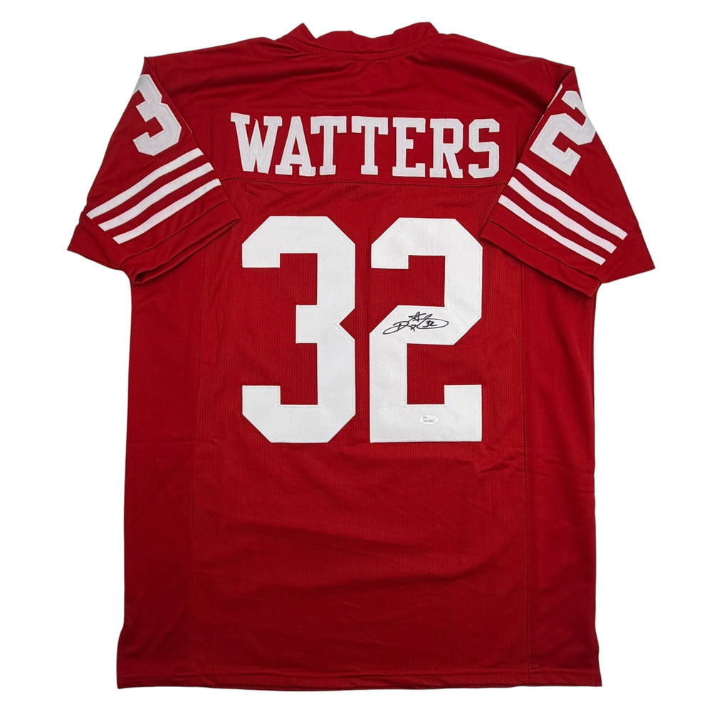 Autographed/Signed Ricky Watters San Francisco Red Football Jersey JSA COA (ONLINE ORDER ONLY)