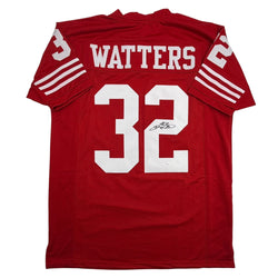 Autographed/Signed Ricky Watters San Francisco Red Football Jersey JSA COA (ONLINE ORDER ONLY)