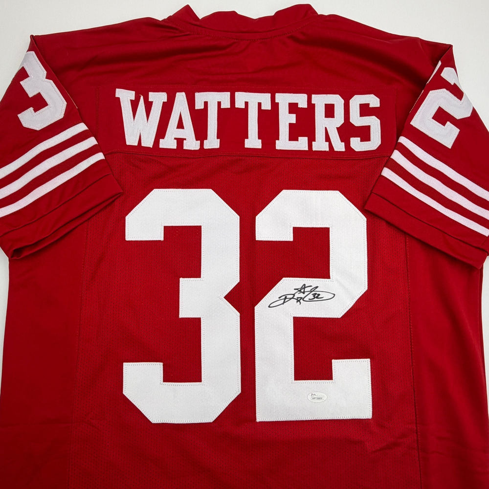 Autographed/Signed Ricky Watters San Francisco Red Football Jersey JSA COA (ONLINE ORDER ONLY)