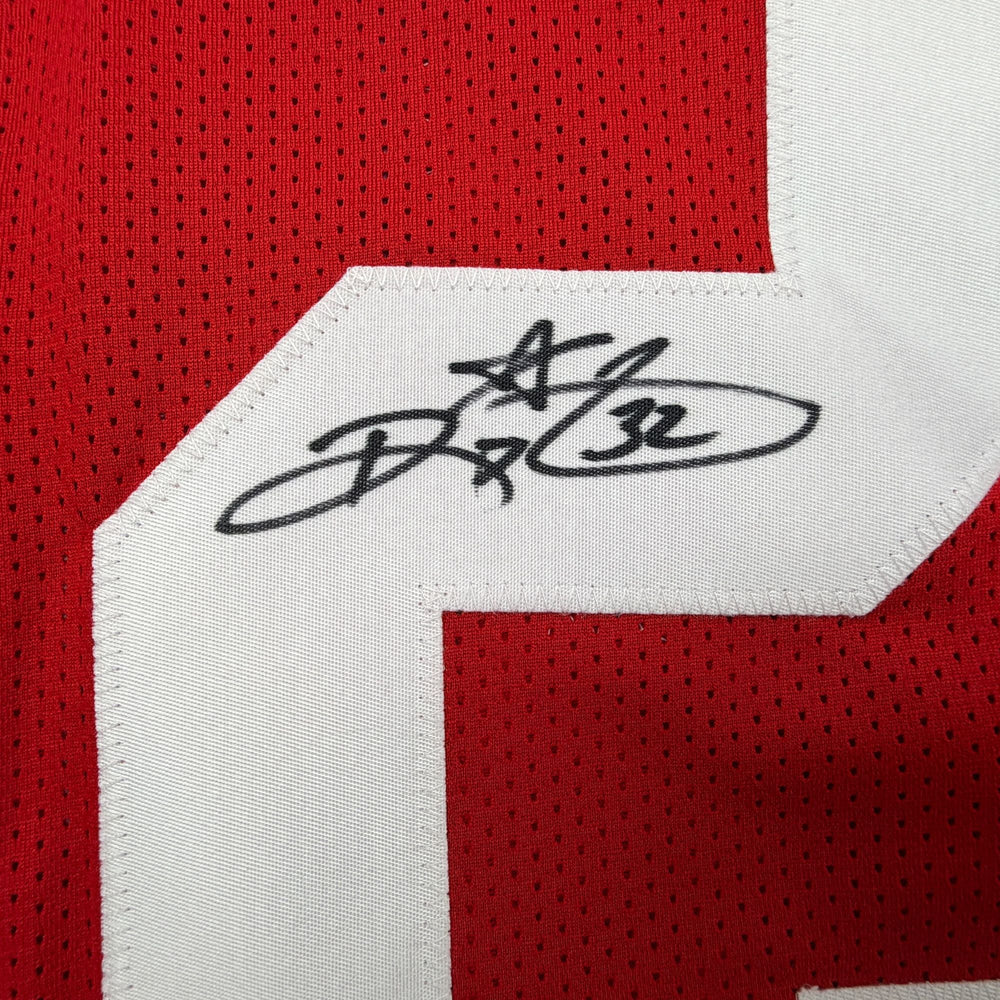 Autographed/Signed Ricky Watters San Francisco Red Football Jersey JSA COA (ONLINE ORDER ONLY)
