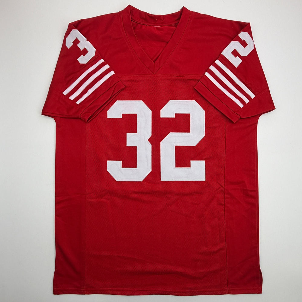 Autographed/Signed Ricky Watters San Francisco Red Football Jersey JSA COA (ONLINE ORDER ONLY)