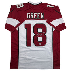 Autographed/Signed AJ Green Arizona White Football Jersey Beckett BAS COA (ONLINE ORDER ONLY)