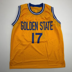 Autographed/Signed Chris Mullin Golden State Yellow Basketball Jersey Beckett BAS COA (ONLINE ORDER ONLY)