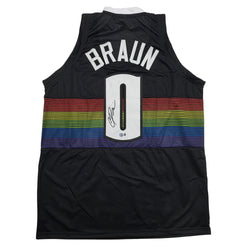 Autographed/Signed Christian Braun Denver Black Rainbow Basketball Jersey Beckett BAS COA (ONLINE ORDER ONLY)