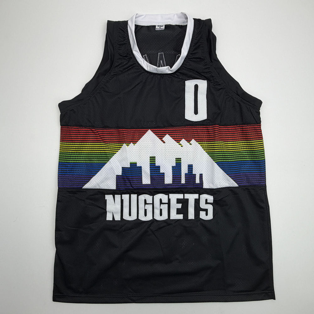 Autographed/Signed Christian Braun Denver Black Rainbow Basketball Jersey Beckett BAS COA (ONLINE ORDER ONLY)