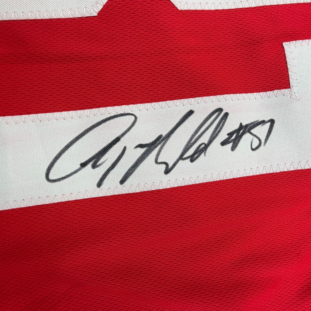Autographed/Signed Anquan Boldin San Francisco Red Football Jersey JSA COA (ONLINE ORDER ONLY)