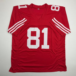 Autographed/Signed Anquan Boldin San Francisco Red Football Jersey JSA COA (ONLINE ORDER ONLY)