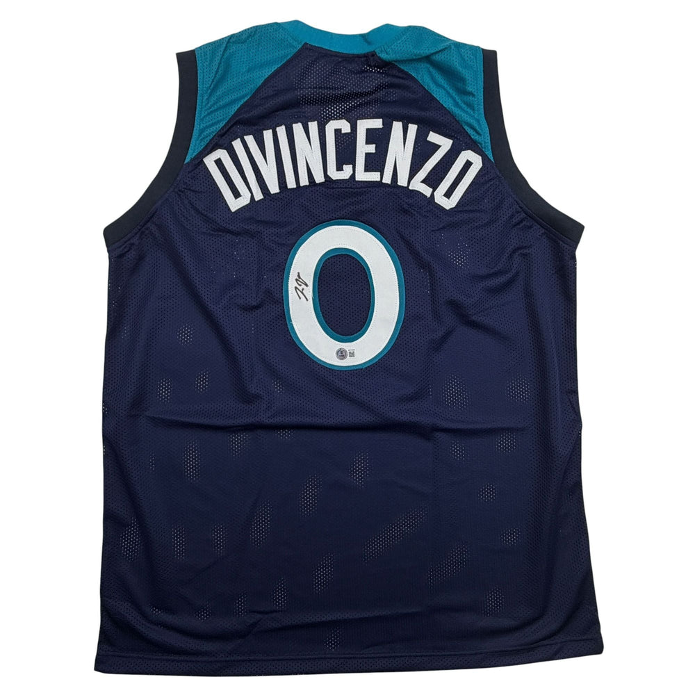 Autographed/Signed Donte Divincenzo Minnesota Blue Basketball Jersey Beckett BAS COA (ONLINE ORDER ONLY)