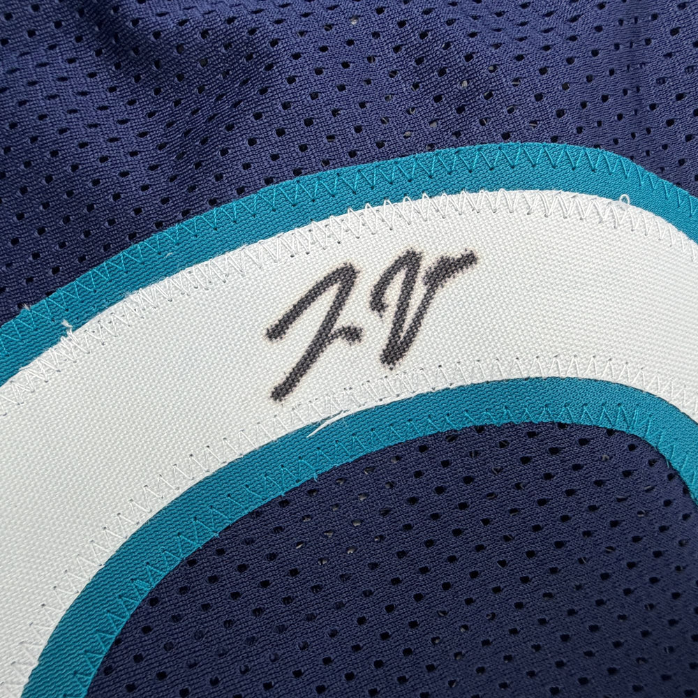 Autographed/Signed Donte Divincenzo Minnesota Blue Basketball Jersey Beckett BAS COA (ONLINE ORDER ONLY)
