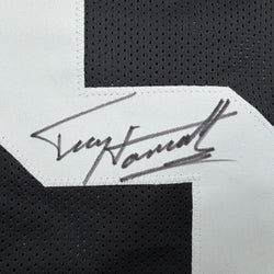 Autographed/Signed Terry Hanratty Pittsburgh Black Football Jersey Beckett BAS COA (ONLINE ORDER ONLY)