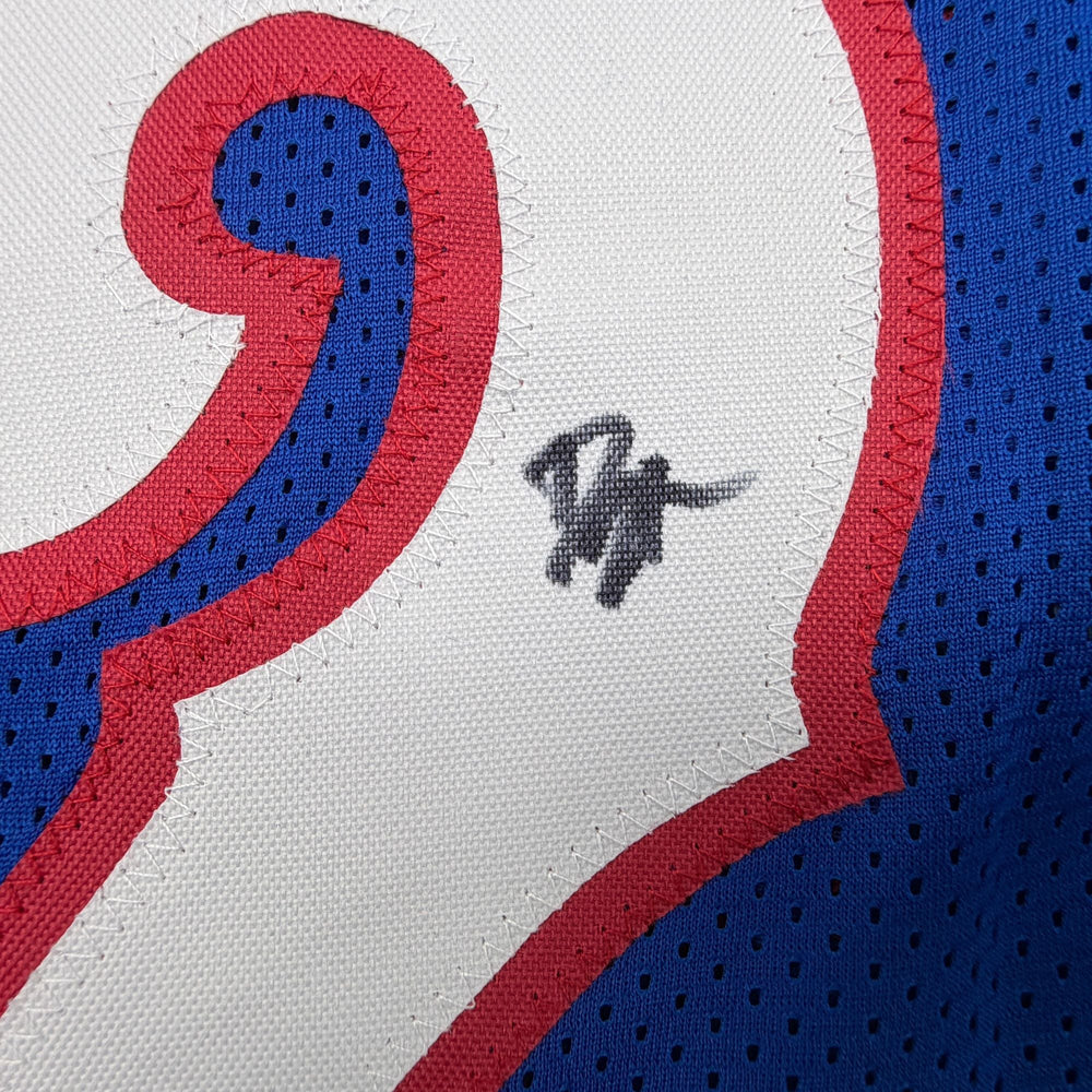 Autographed/Signed Darryn Peterson Kansas Blue College Basketball Jersey Beckett BAS COA (ONLINE ORDER ONLY)