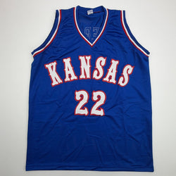 Autographed/Signed Darryn Peterson Kansas Blue College Basketball Jersey Beckett BAS COA (ONLINE ORDER ONLY)