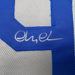 Autographed/Signed Chevy Chase Fletch Los Angeles Grey Baseball Jersey Beckett BAS COA (ONLINE ORDER ONLY)