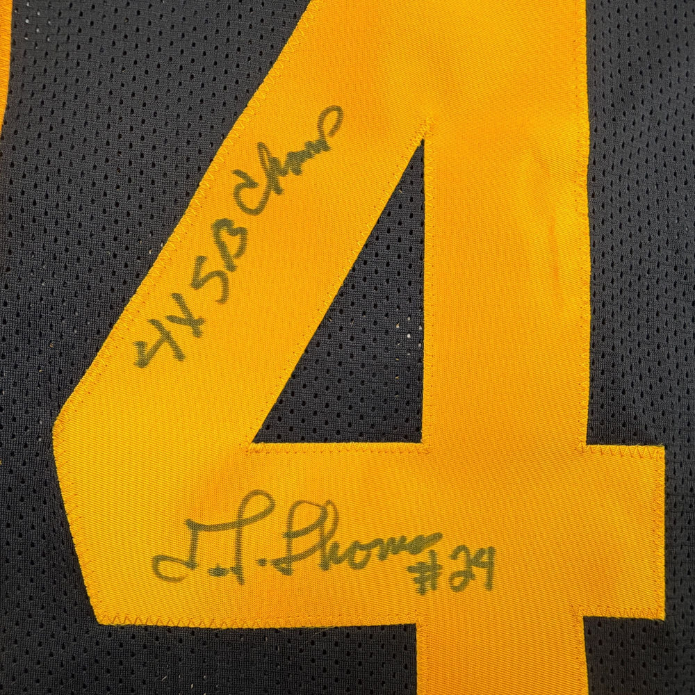 Autographed/Signed JT Thomas Pittsburgh Black Color Rush Football Jersey Beckett BAS COA (ONLINE ORDER ONLY)