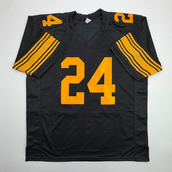Autographed/Signed JT Thomas Pittsburgh Black Color Rush Football Jersey Beckett BAS COA (ONLINE ORDER ONLY)