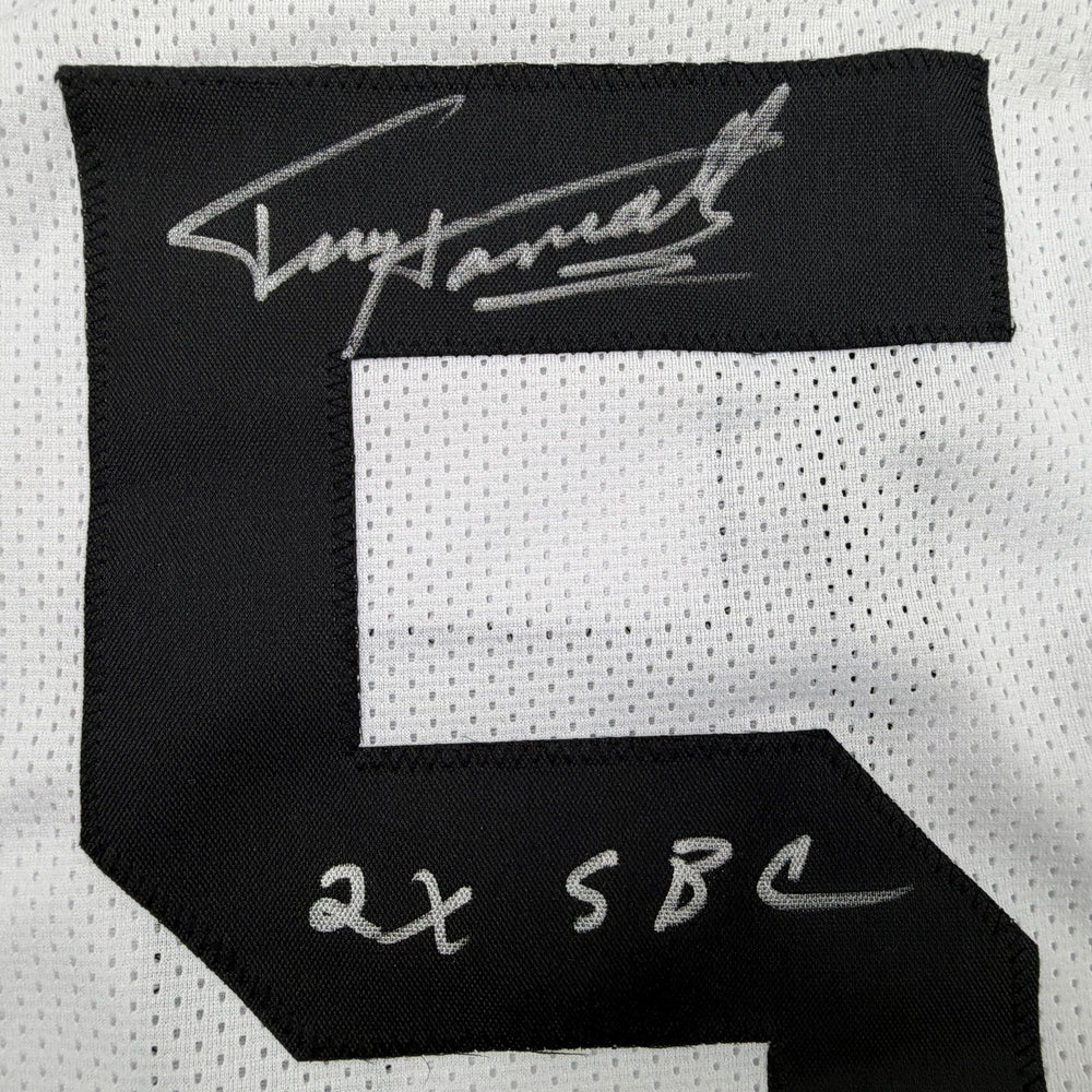 Autographed/Signed Terry Hanratty Pittsburgh White Football Jersey JSA COA (ONLINE ORDER ONLY)